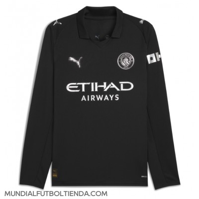 Camiseta Manchester City Segunda Equipación Replica 2025-26 mangas largas Camiseta Manchester City Segunda Equipación Replica 2025-26 mangas largas